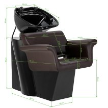 Kadernícka umývacia jednotka Gabbiano Lucca hnedá