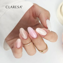 Claresa Soft&Easy Golden Spark 45 g – stavebný gél na nechty zlatý trblietavý, samonivelačný