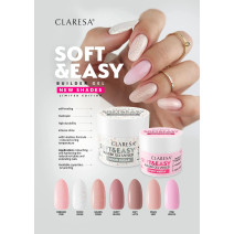 Claresa Soft&Easy Golden Spark 45 g – stavebný gél na nechty zlatý trblietavý, samonivelačný