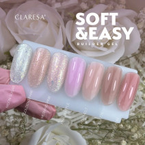 Claresa Soft&Easy Mermaid Pink 45 g – stavebný gél na nechty ružový s perleťou, samonivelačný