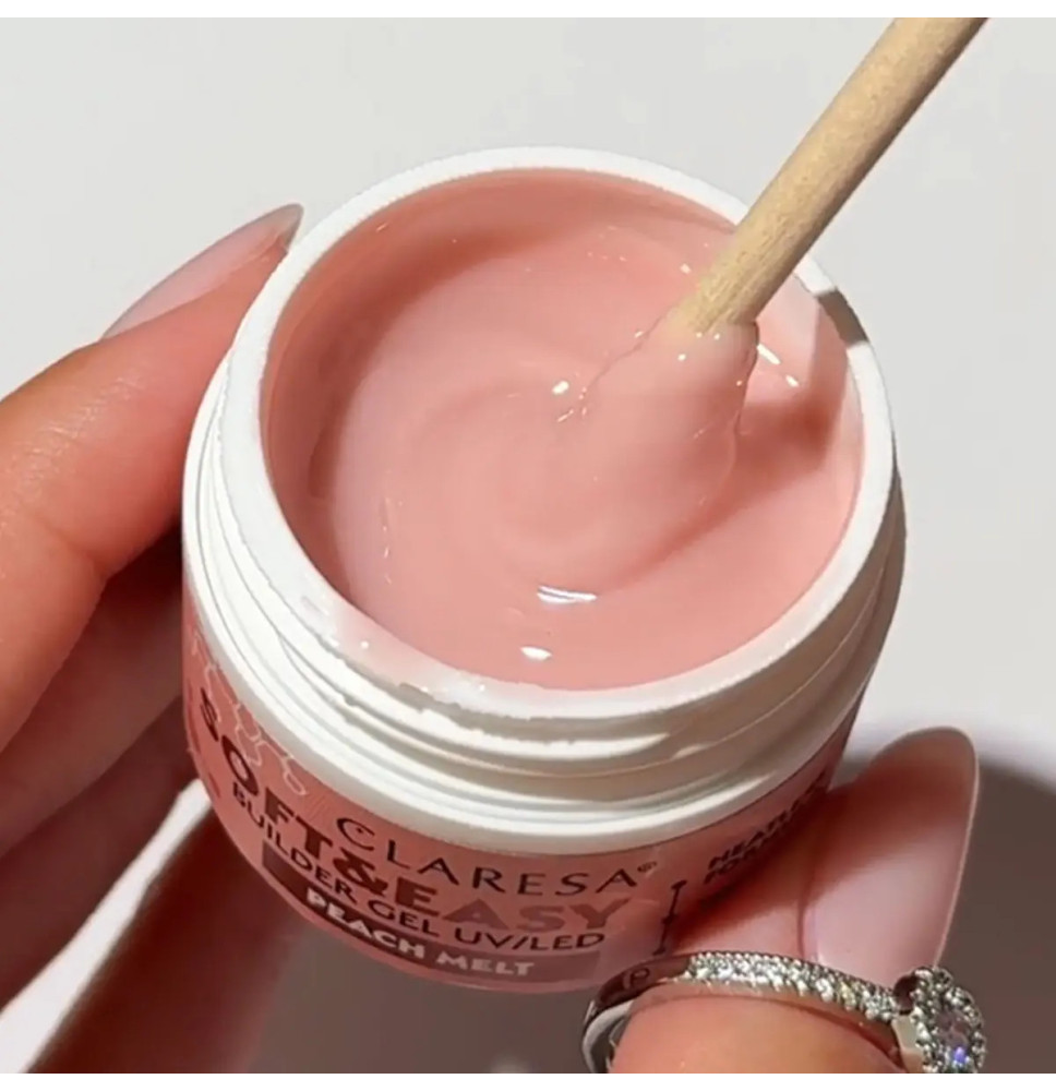 Claresa Soft&Easy Peach Melt 45 g – stavebný gél na nechty broskyňový, samonivelačný