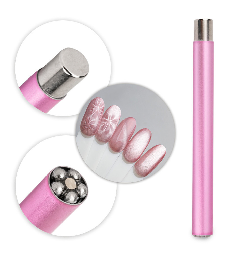 AlleLac magnet 2v1 Cat Eye ružový – magnetizér na nechty kocie oko