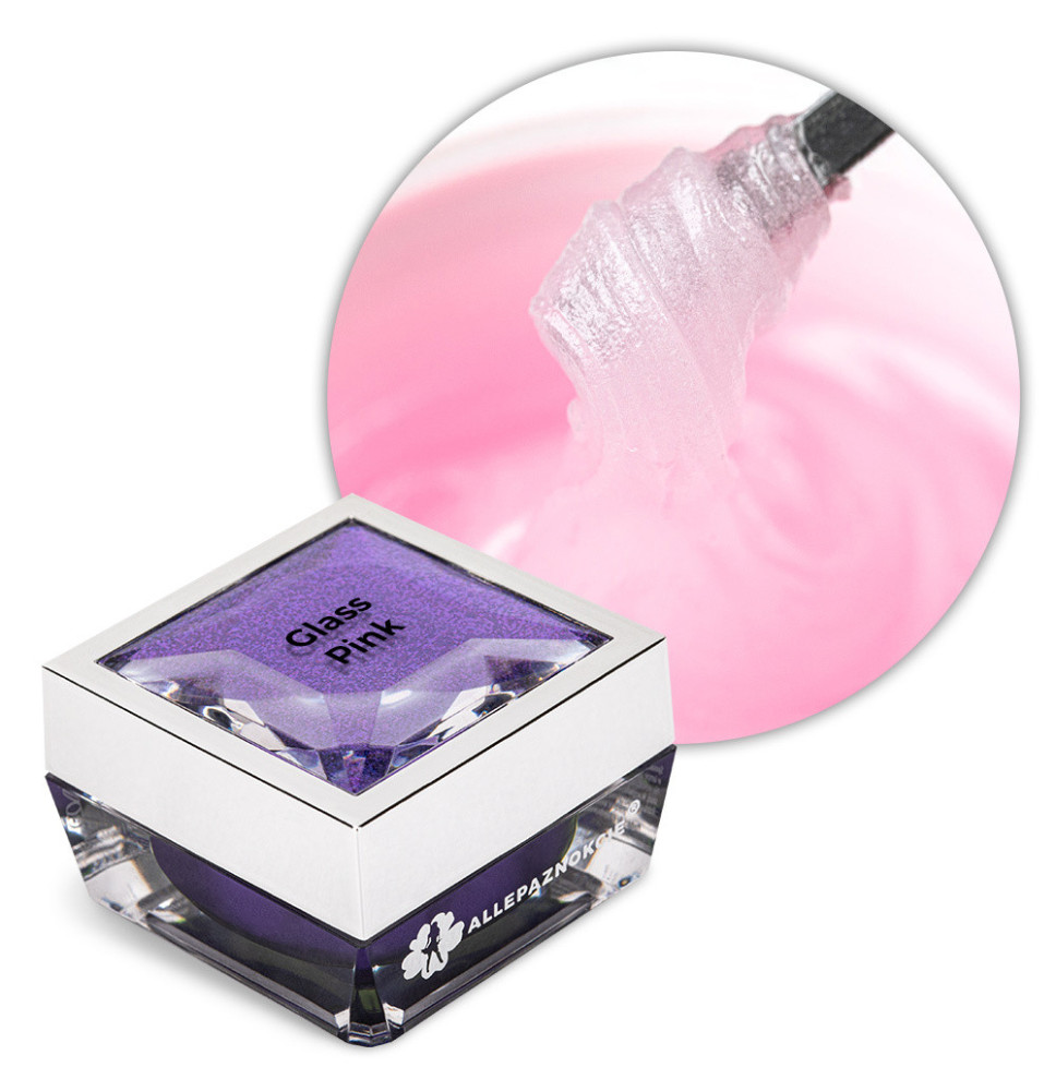 Allepaznokcie akrygél Glass Pink 30 g – ružový transparentný akrygél