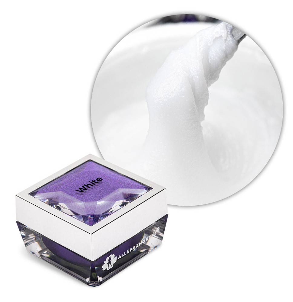 Allepaznokcie akrygél White 15 g – biely akrygel
