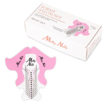 Molly Nails šablóny na nechty transparentné ružové 500 ks – formy na predĺženie