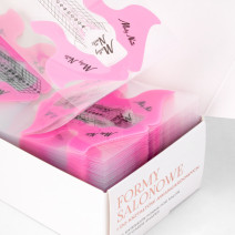 Molly Nails šablóny na nechty transparentné ružové 500 ks – formy na predĺženie