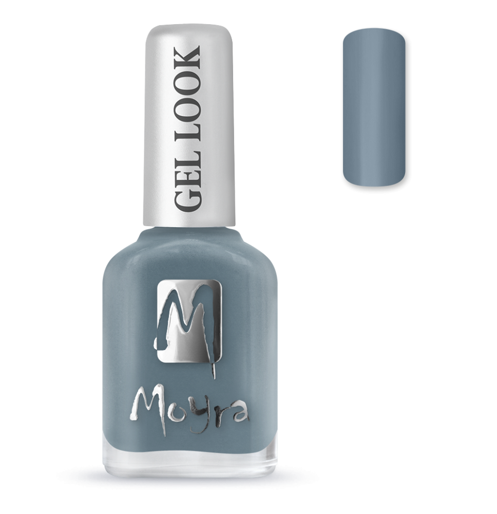 Moyra Gel Look lak na nechty 1015 Maeva 12 ml – sivomodrý gel effect