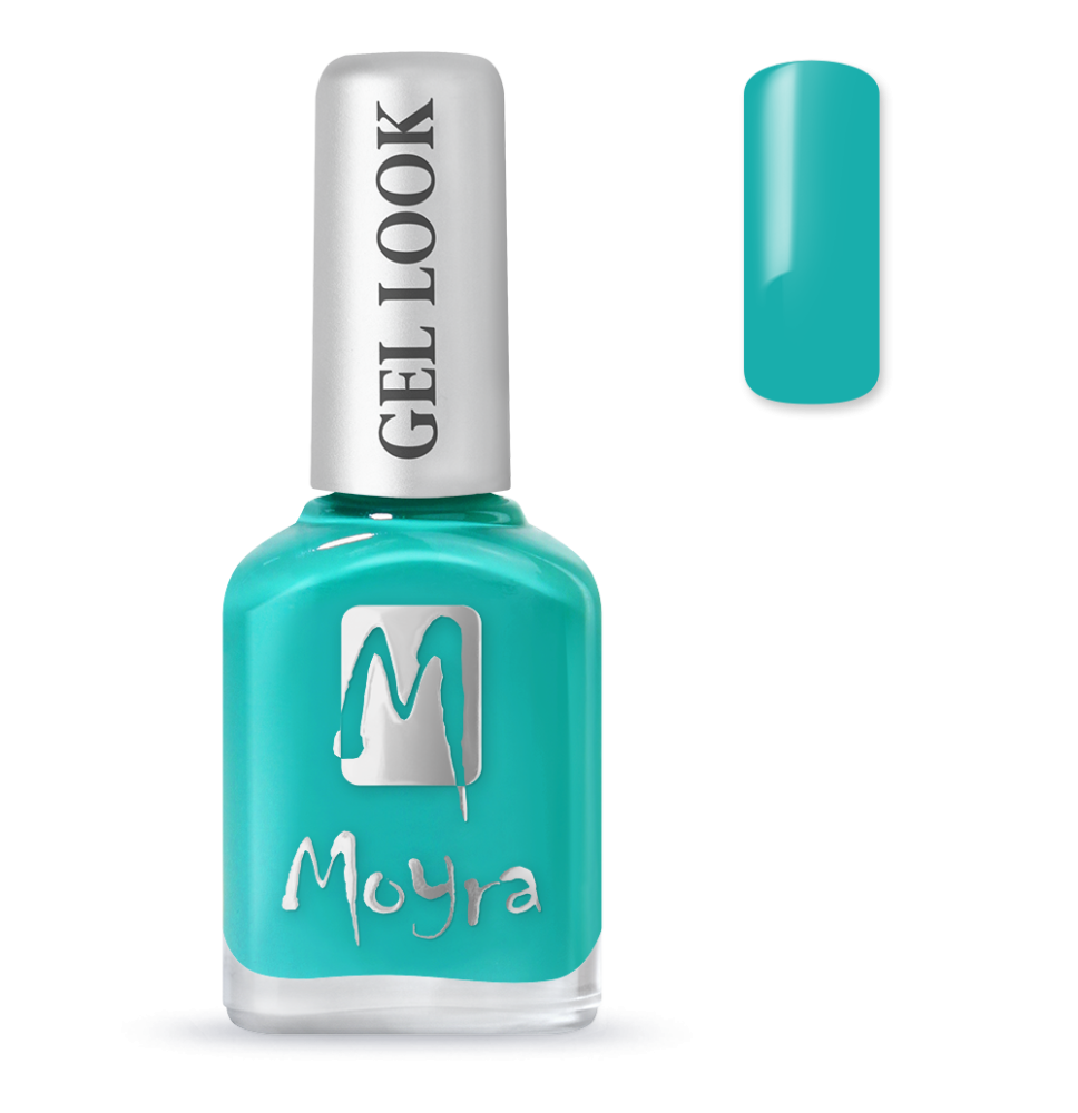 Moyra Gel Look lak na nechty 1062 Ludivine 12 ml – tyrkysový gel effect