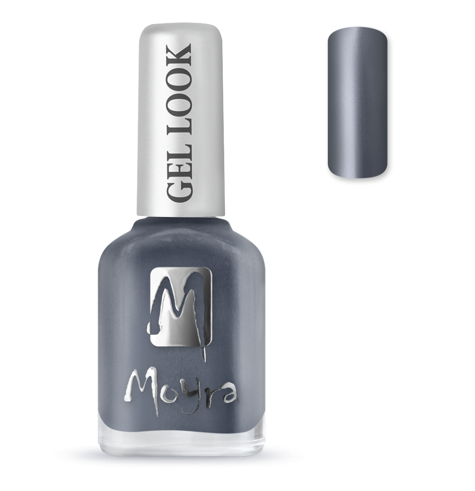 Moyra Gel Look lak na nechty 1016 Kenza 12 ml – sivý gel effect