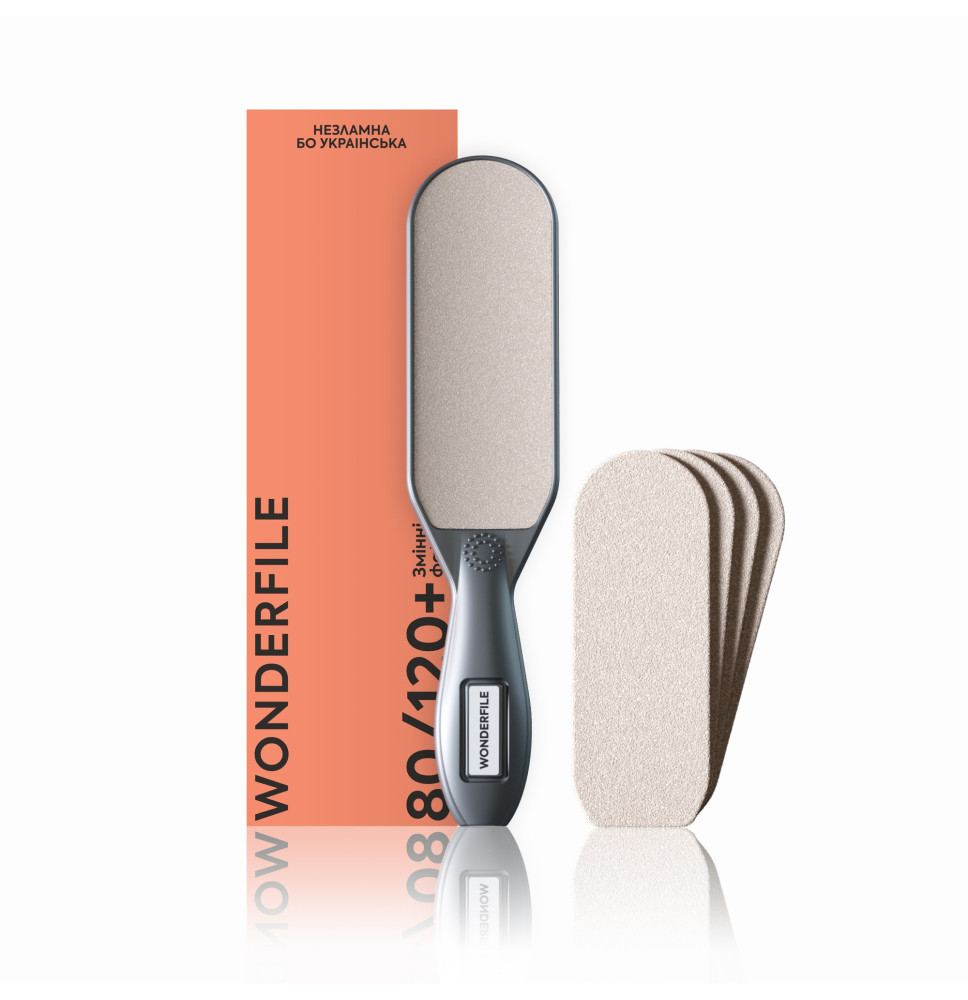 Wonderfile Pilník na päty 80/120 so 4 pilníkmi