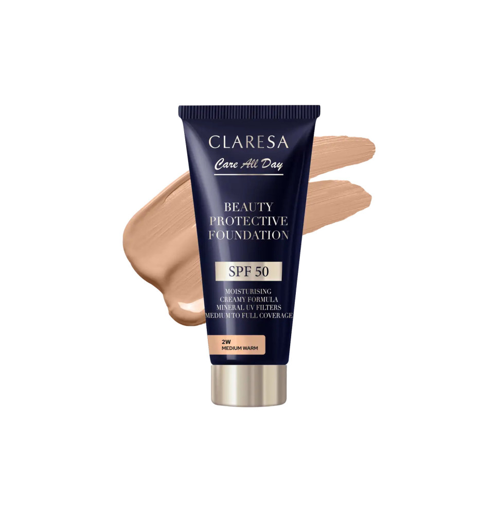 Claresa Beauty Protective Foundation SPF 50 30 ml – hydratačný make-up Medium Warm 2W