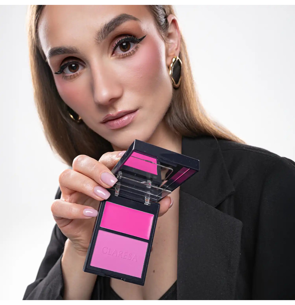 Claresa DUO PALETTE CREAMY & PRESSED BLUSH 01 Awesome Blossom – lícenka
