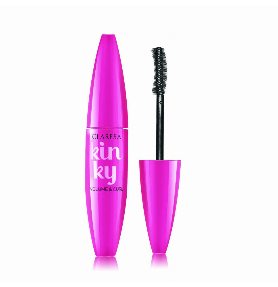 CLARESA KINKY Deep Black – maskara zhusťujúca a podkrúcajúca 12 ml