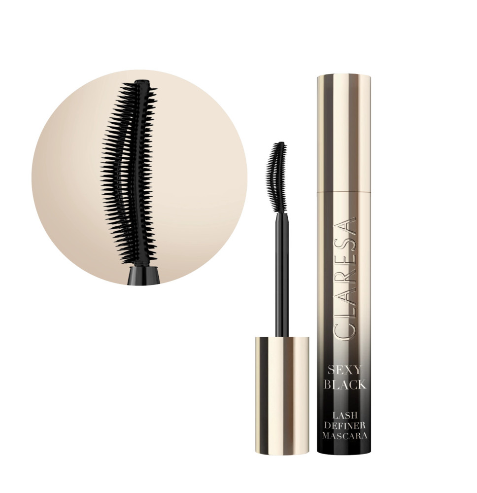 CLARESA Sexy Black Volume & Curl Mascara – maskara zhusťujúca a podkrúcajúca 10 g