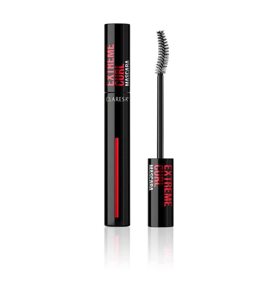 CLARESA Extreme Curl Mascara – maskara na riasy podkrúcajúca, čierna