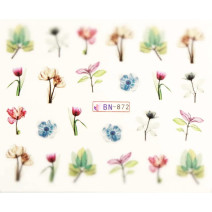 Vodonálepky s motívmi kvetov BN-872