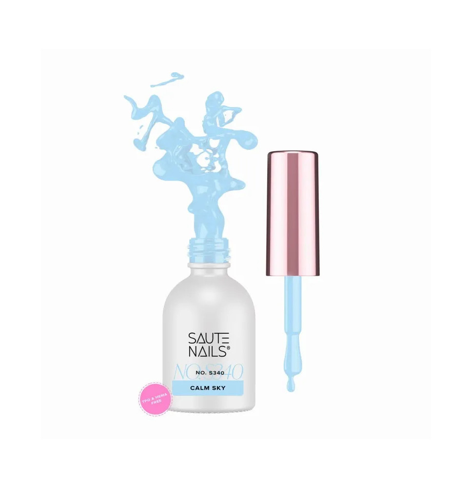 Gél lak Saute Nails S340 Calm Sky 8 ml – pastelová modrá