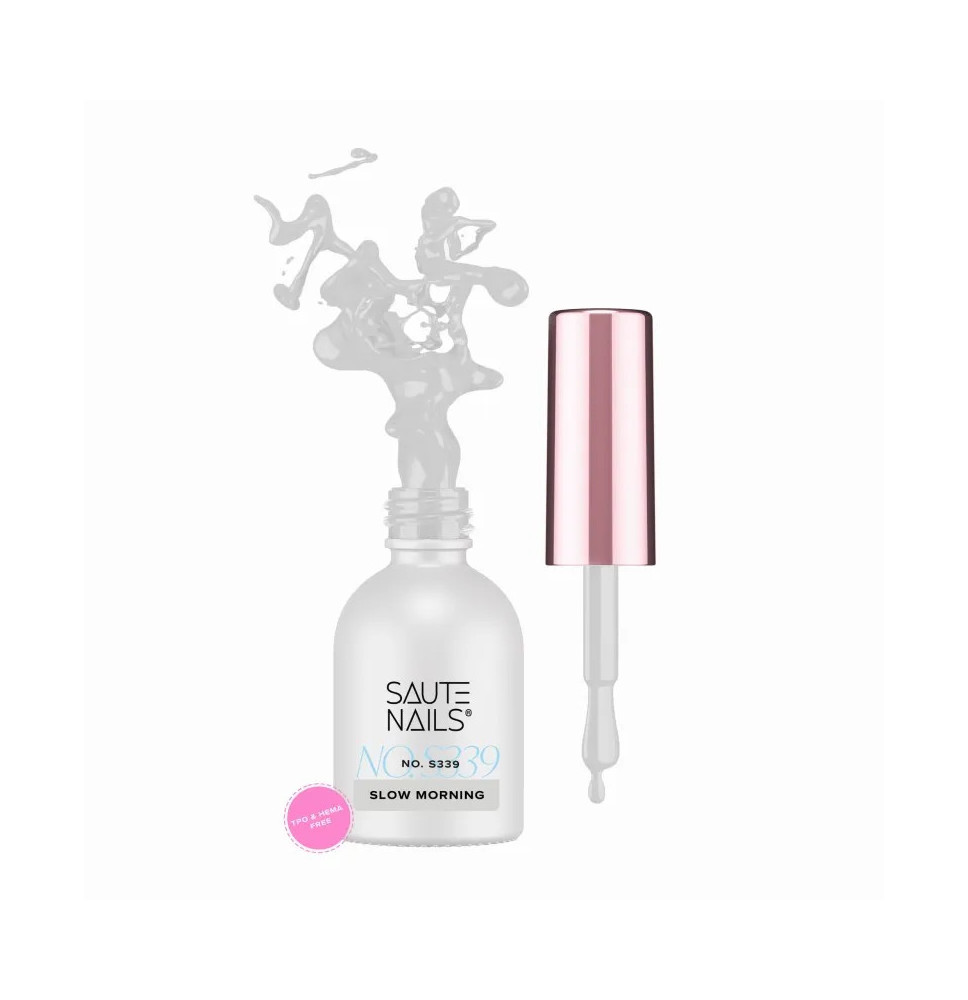 Gél lak Saute Nails S339 Slow Morning 8 ml – pastelová sivá