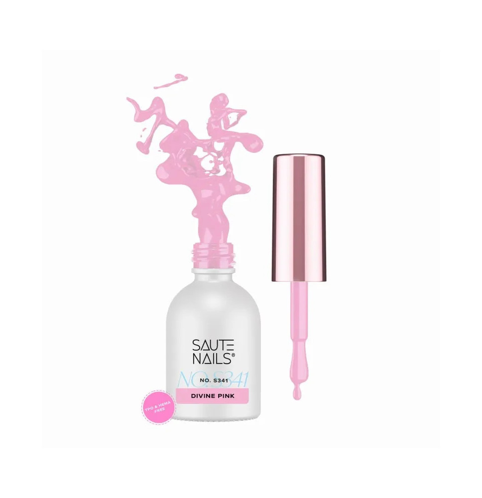 Gél lak Saute Nails S341 Divine Pink 8 ml – pudrová ružová