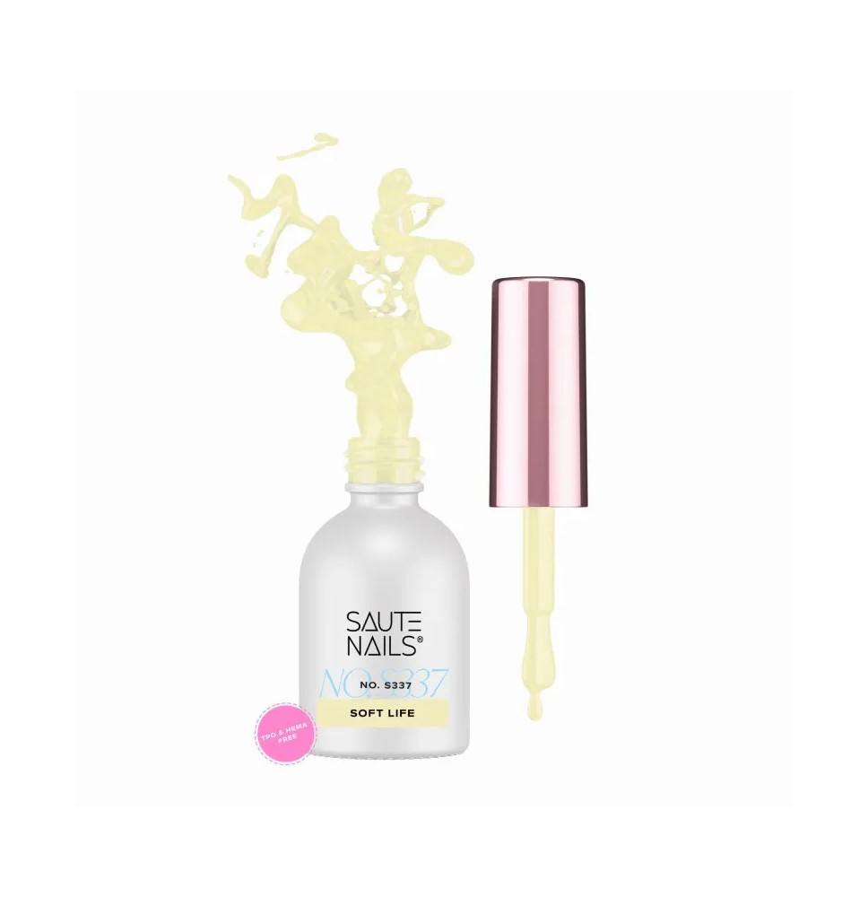 Gél lak Saute Nails S337 Soft Life 8 ml – pastelová žltá
