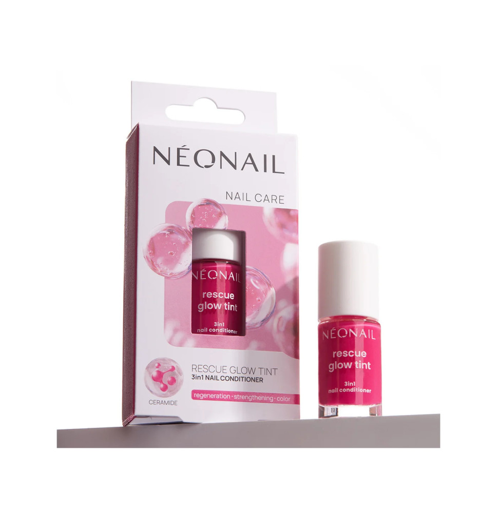 Rescue Glow Tint 3v1 výživný lak na nechty Magenta Pink 7,2ml – regeneračný a spevňujúci