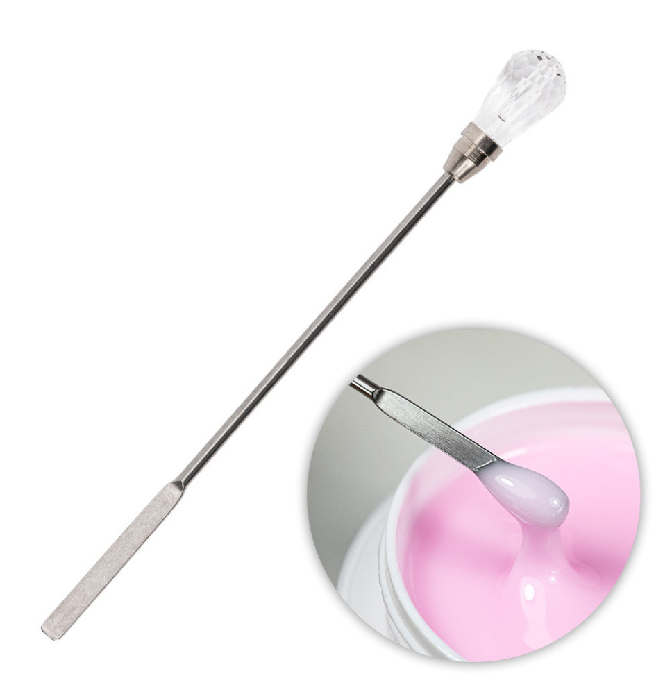 Lopatka na miešanie gélov a akrylgélov s kryštálikom 1 ks